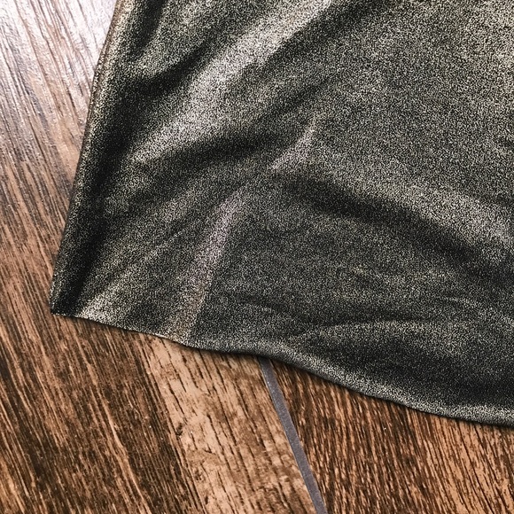 GLAMOROUS • Gold Metallic Cold Shoulder Dress - Picture 5 of 7